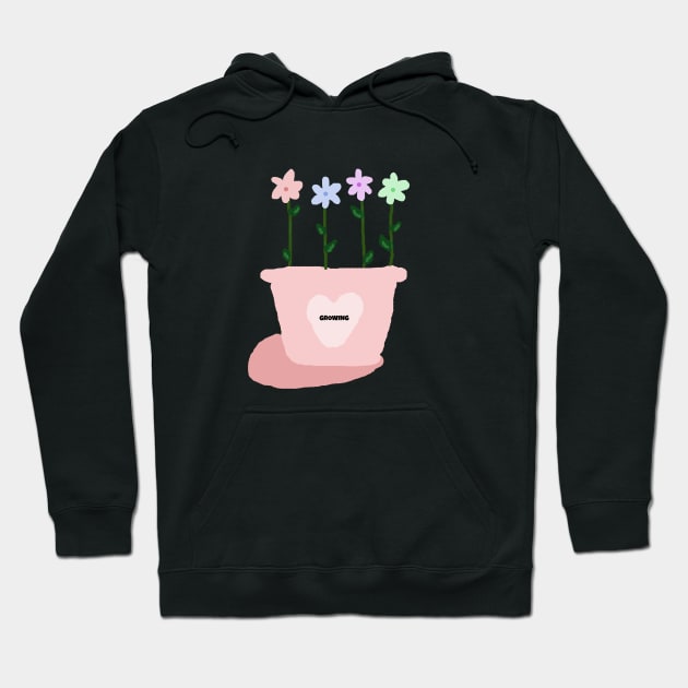 Cute Aesthetic Flowers Hoodie by artoftilly